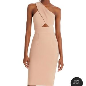 Black Halo Honey One Shoulder Sheath Dress